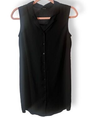Apt. 9 | Black Button Down Sleeveless Collared Shirt Dress - Women’s Small (4)